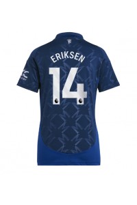 Fotbalové Dres Manchester United Christian Eriksen #14 Dámské Venkovní Oblečení 2024-25 Krátký Rukáv